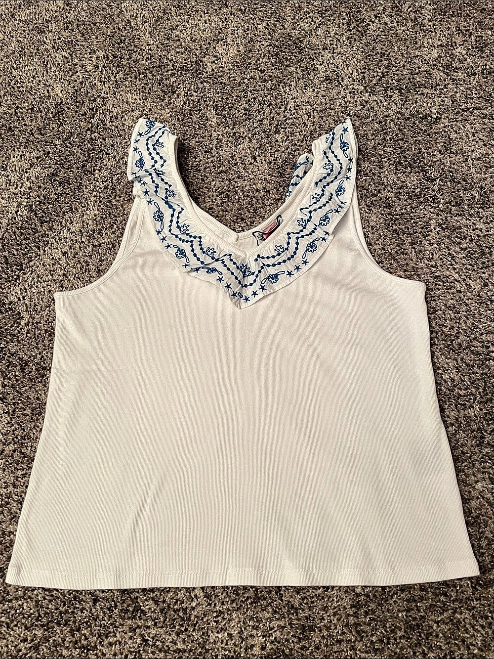 Johnny Was Embroidered Tank Top